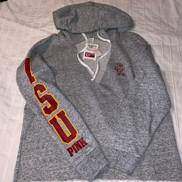 PINK Victoria's Secret Tops - PINK ISU Collegiate Hoodie - NWT